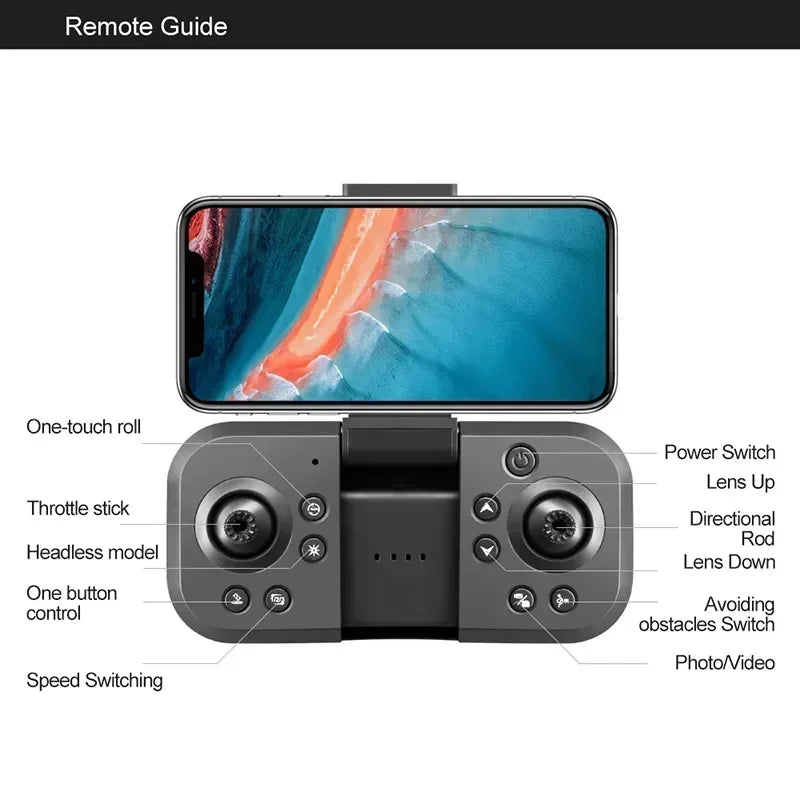 Tidesmit GPS Camera Drone with Obstacle Avoidance and Dual 6K Lens Tidesmit