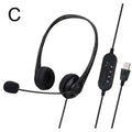 Computer Headset with Noise Cancelling Mic - USB & 3.5mm Options USB Tidesmit
