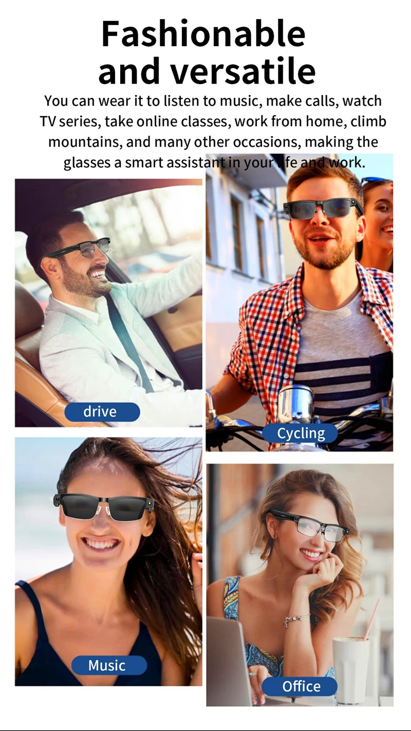 AI Smart Glasses with Bluetooth Audio & Translation | Tidesmit Tidesmit