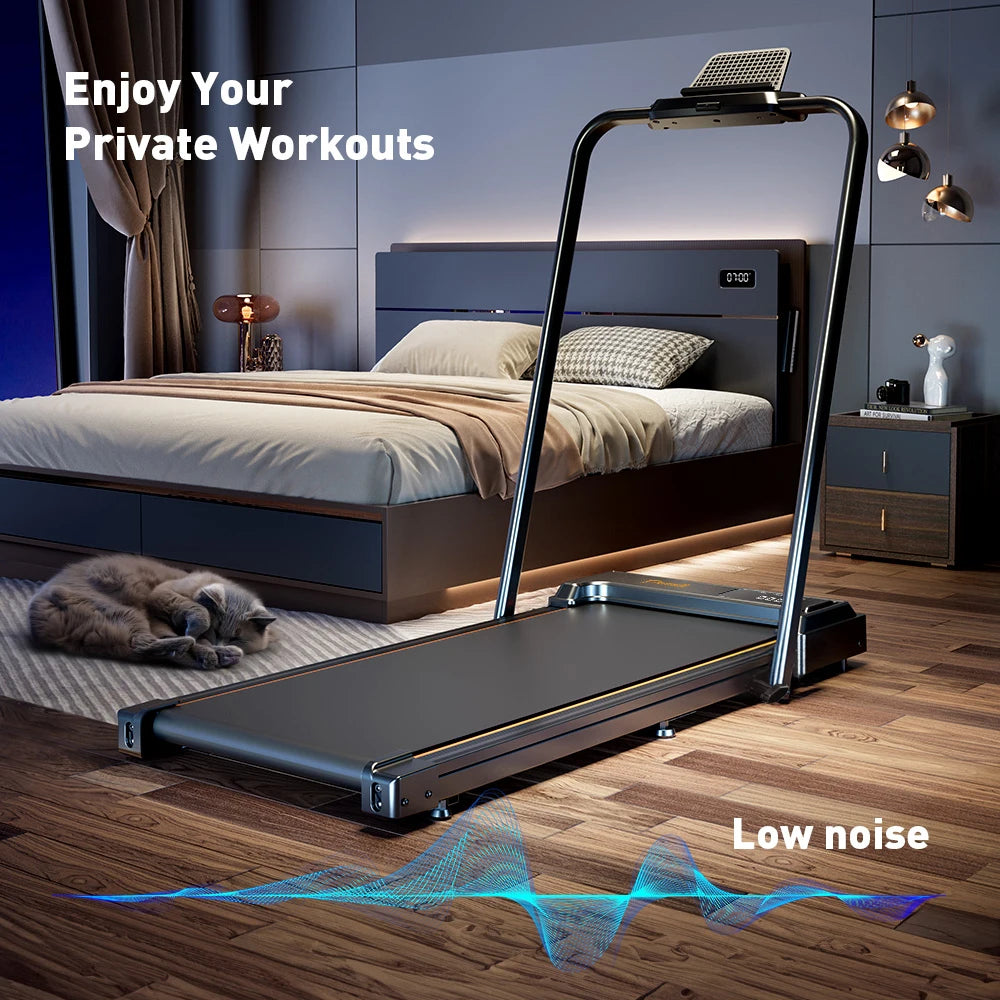 Formill FT51/FT50/FT52 Treadmill 2 In 1 Walking Running Treadmill 0.75-2.5HP Foldable Under Desk Treadmill38*95cm Running Area With Armrest LED Display Oil Drip Hole Indoor Home Gym Exercise Machine