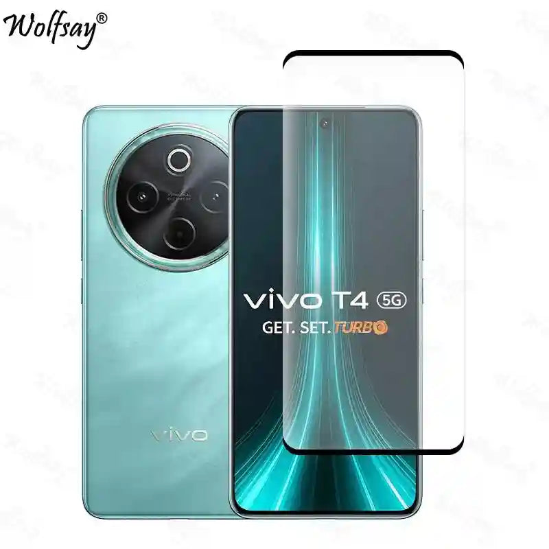 Vivo T4 5G Screen Protector & Lens Kit | 9H Tempered Glass Bundle AE 1 Front Glass For Vivo T4 5G Tidesmit