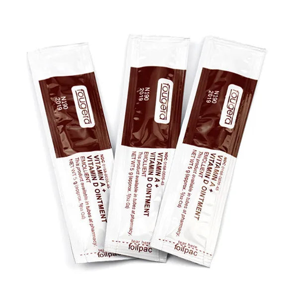 Fougera Vitamin A&D ointment for tattoo aftercare, PMU healing, and scar repair for nourished, healthy skin.