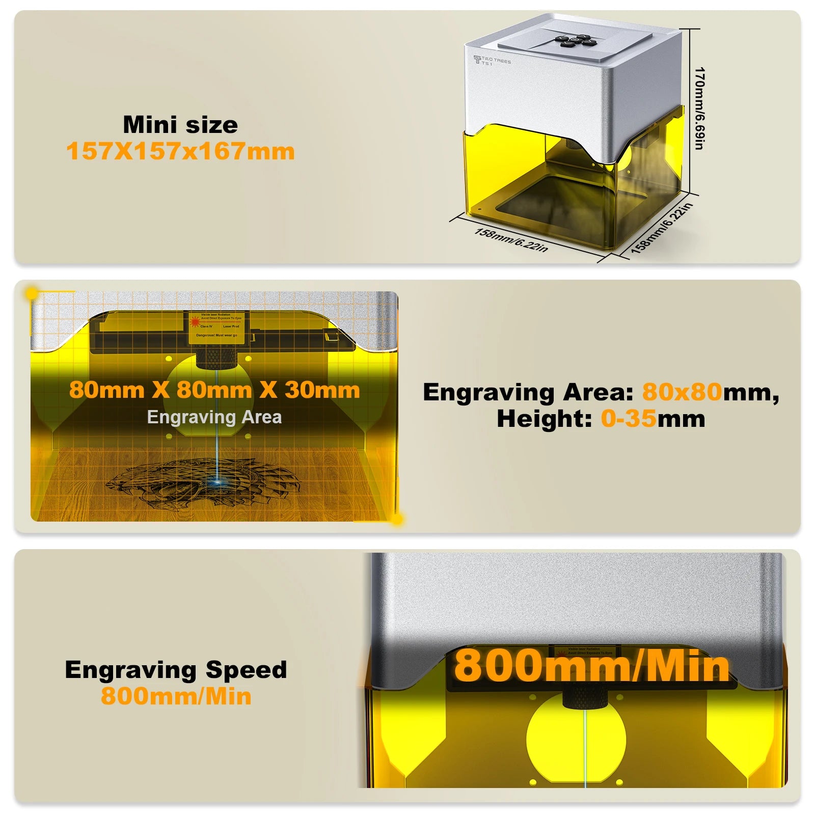 Twotrees TS1 Laser Engraver 3000mw Bluetooth Upgrade Version Mini Laser Engraving Marking Machine Mark Woodworking Machines