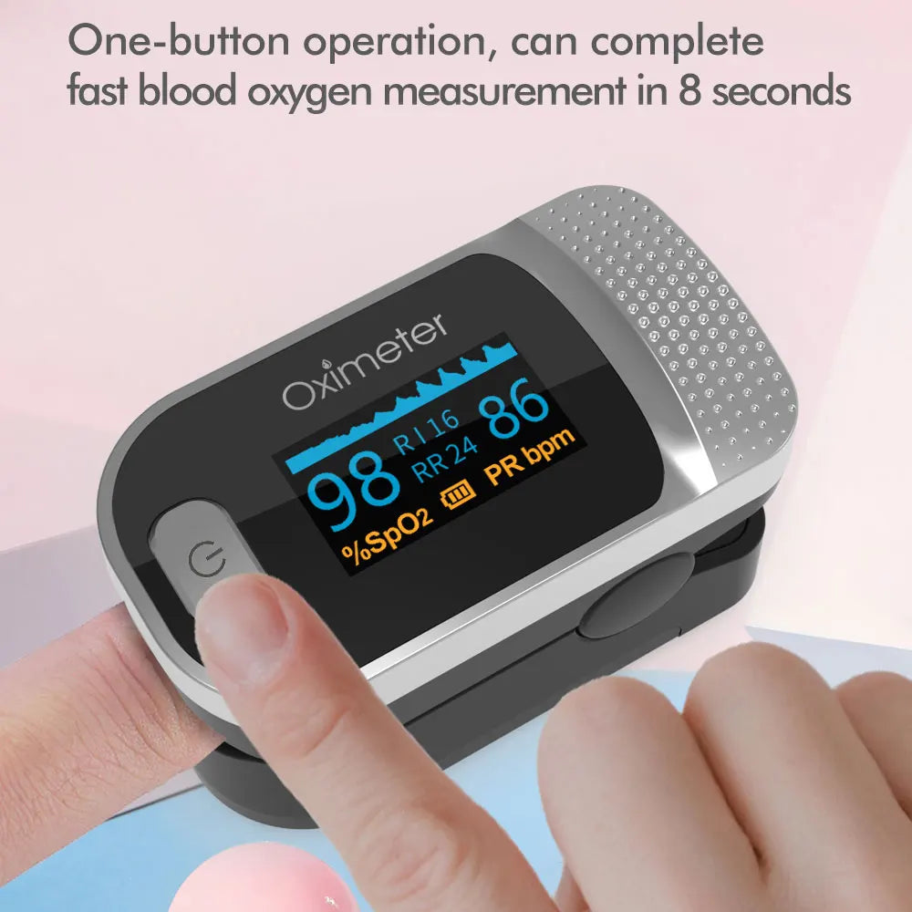 JianyouCare Finger Pulse Oled Oximeter Portable RR Blood Oxygen Saturation Meter Respiratory Rate Oximetro De Dedo Pulsioximetro