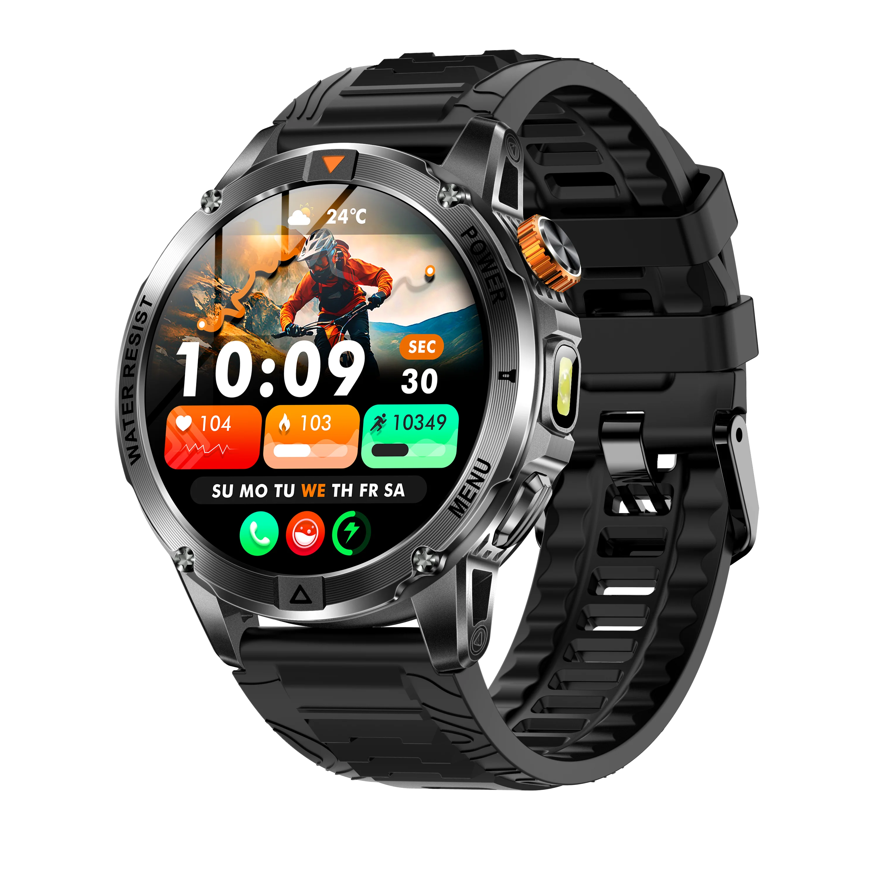 YLL-AK93 Outdoor Sport for Smart Watch Fitness Tracker Sleep Tracker IP67 Waterproof Heart Rate Monitor AMOLED Screen