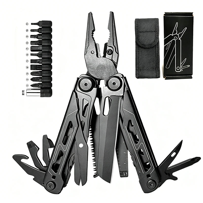 16-in-1 Plier EDC Multitool Screwdriver Folding Plier Set Multi Tool Multifunction Pocket Knife File Ruler Camping Hand Tools