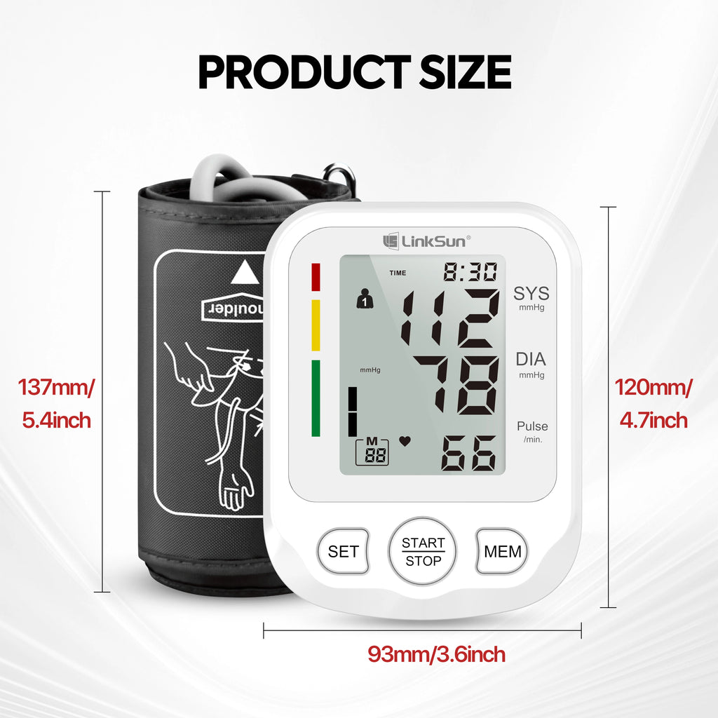 LinkSun 2005-1 Blood Pressure Monitor Tensiometer 22-42cm Upper Arm Blood Pressure Checker Digital BP Machine Heart Rate Monitor