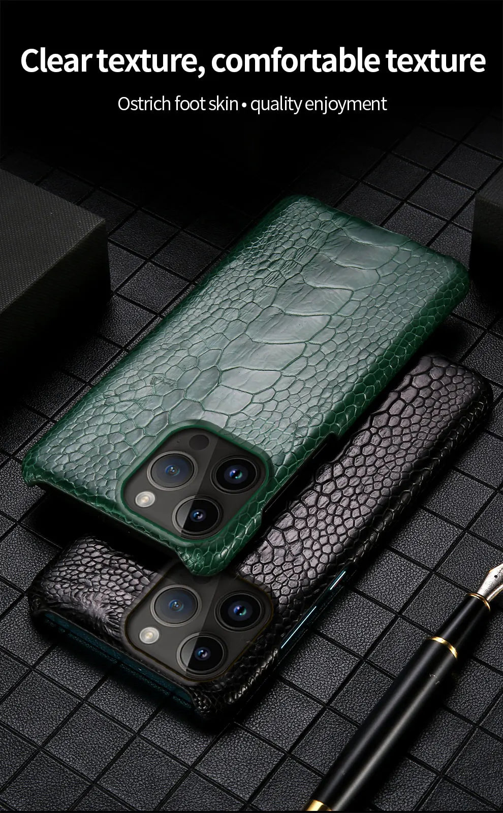 iPhone 16 Pro Max Genuine Leather Case | Slim Shock-Absorbing Cover Tidesmit