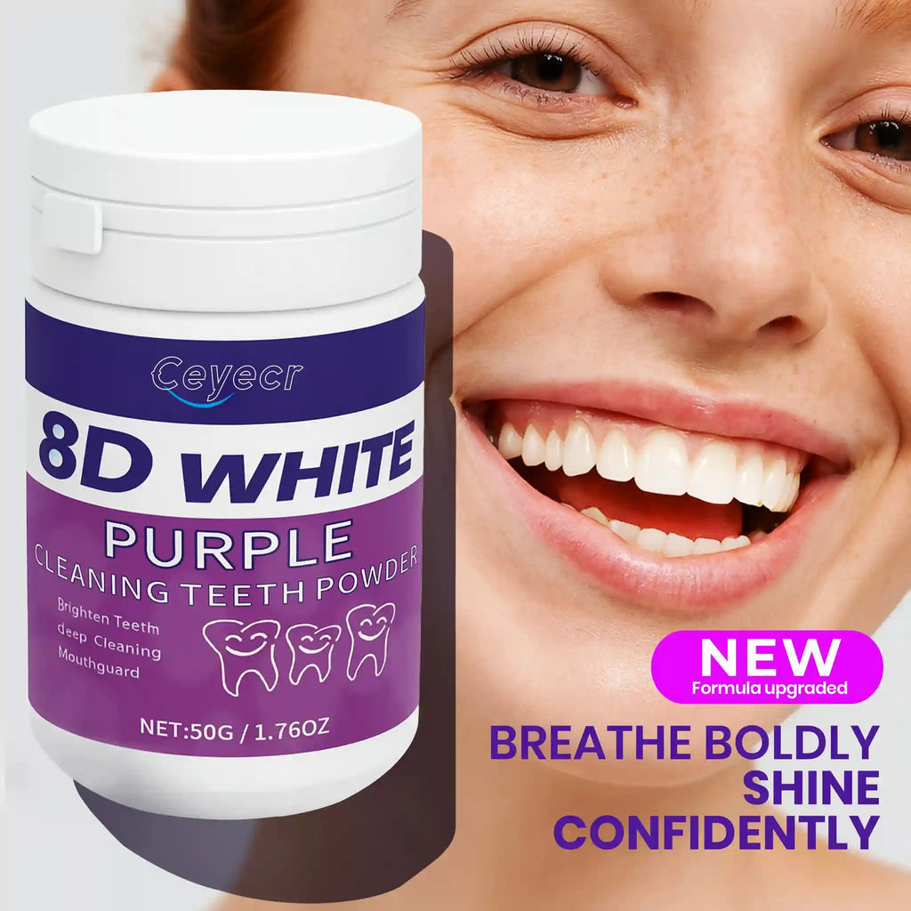 Tidesmit 8D teeth whitening powder for deep stain removal and fresh breath dental care