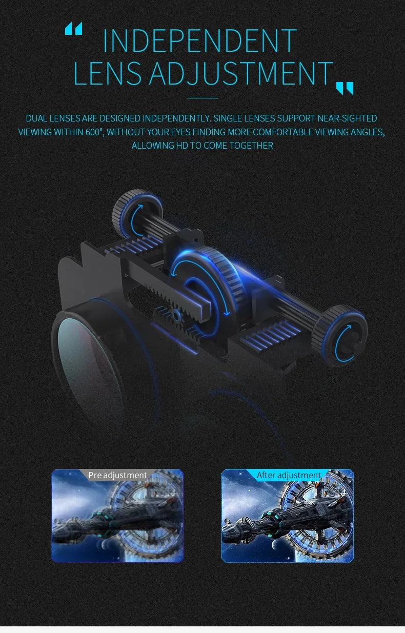 VR Headset for Smartphones - Lightweight 3D Virtual Reality Glasses Tidesmit