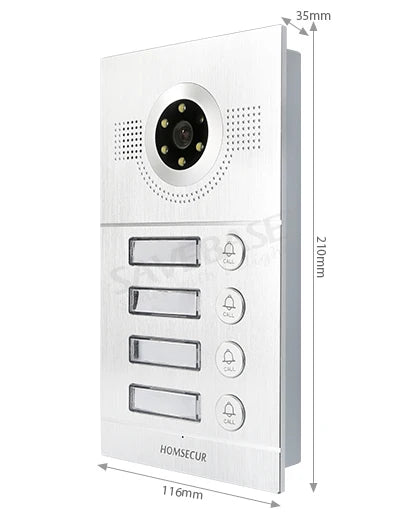HOMSECUR BC121IP-4S Waterproof Wide Angle PoE Powered Camera For Video Door Intercom System