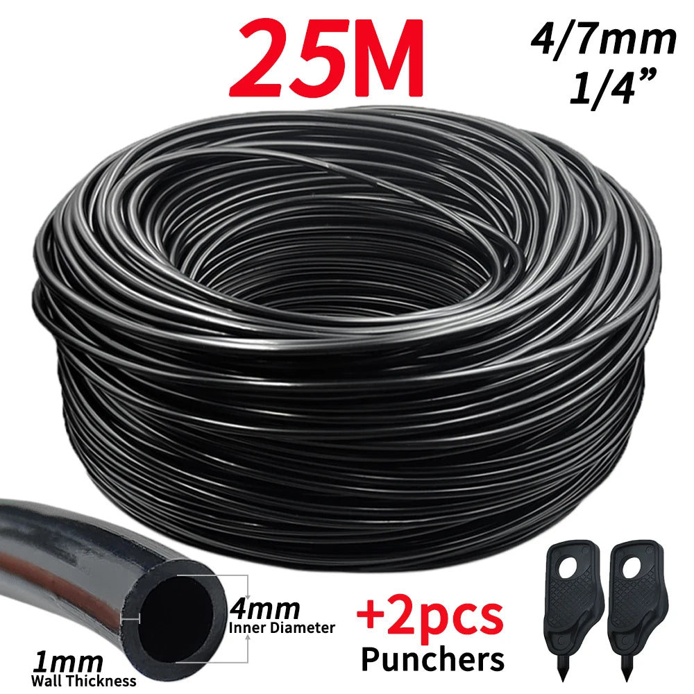 WUJEE 5M-25M DIY Drip Irrigation System Automatic Watering Garden Hose Micro Drip Garden Watering Kits with Adjustable Drippers