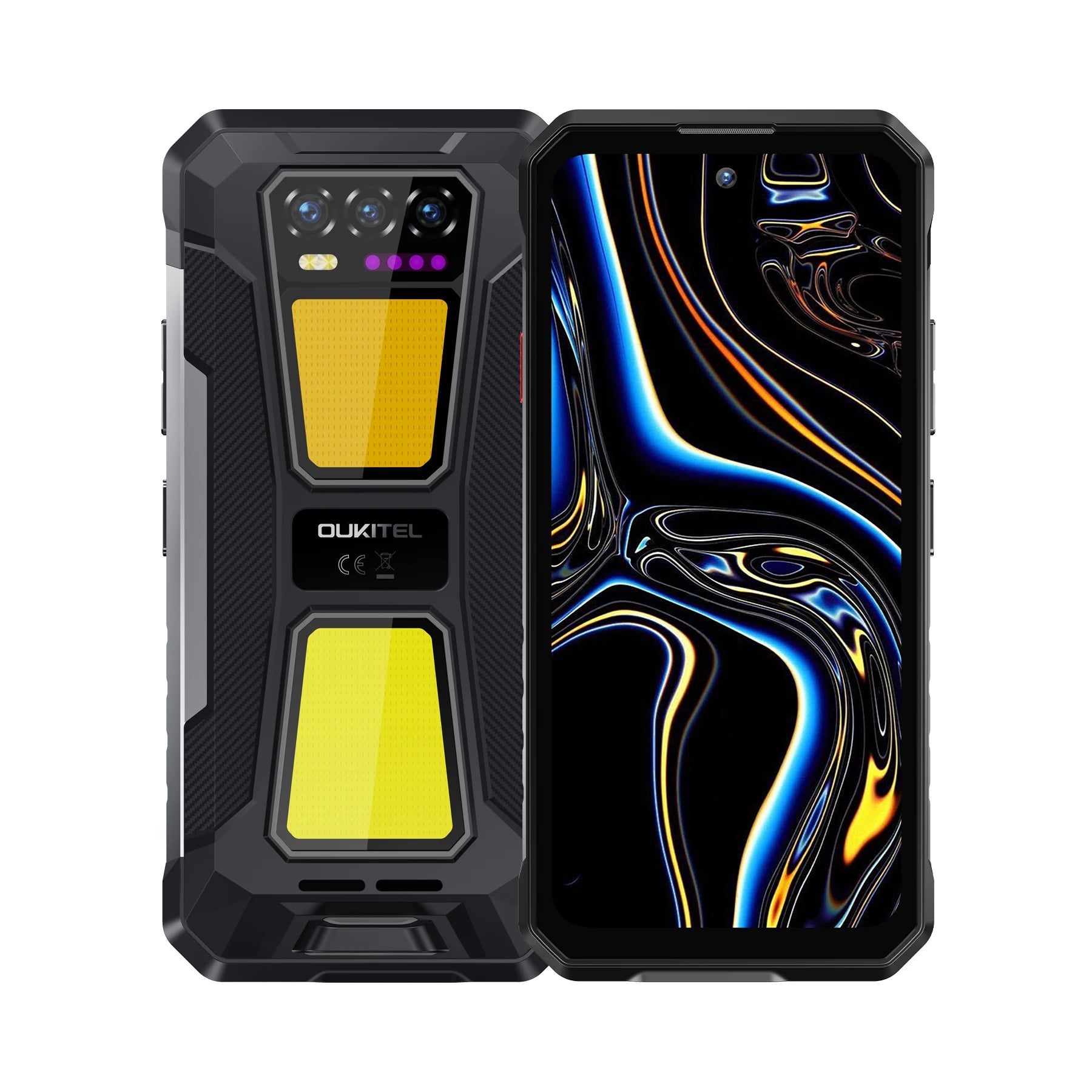 OUKITEL WP58 PRO 5G Rugged Phone 24GB(8+16) RAM + 512 ROM, 6.7'' HD 10000mAh 33W Android 15 NFC Cellphone with Dual Camping Lamp