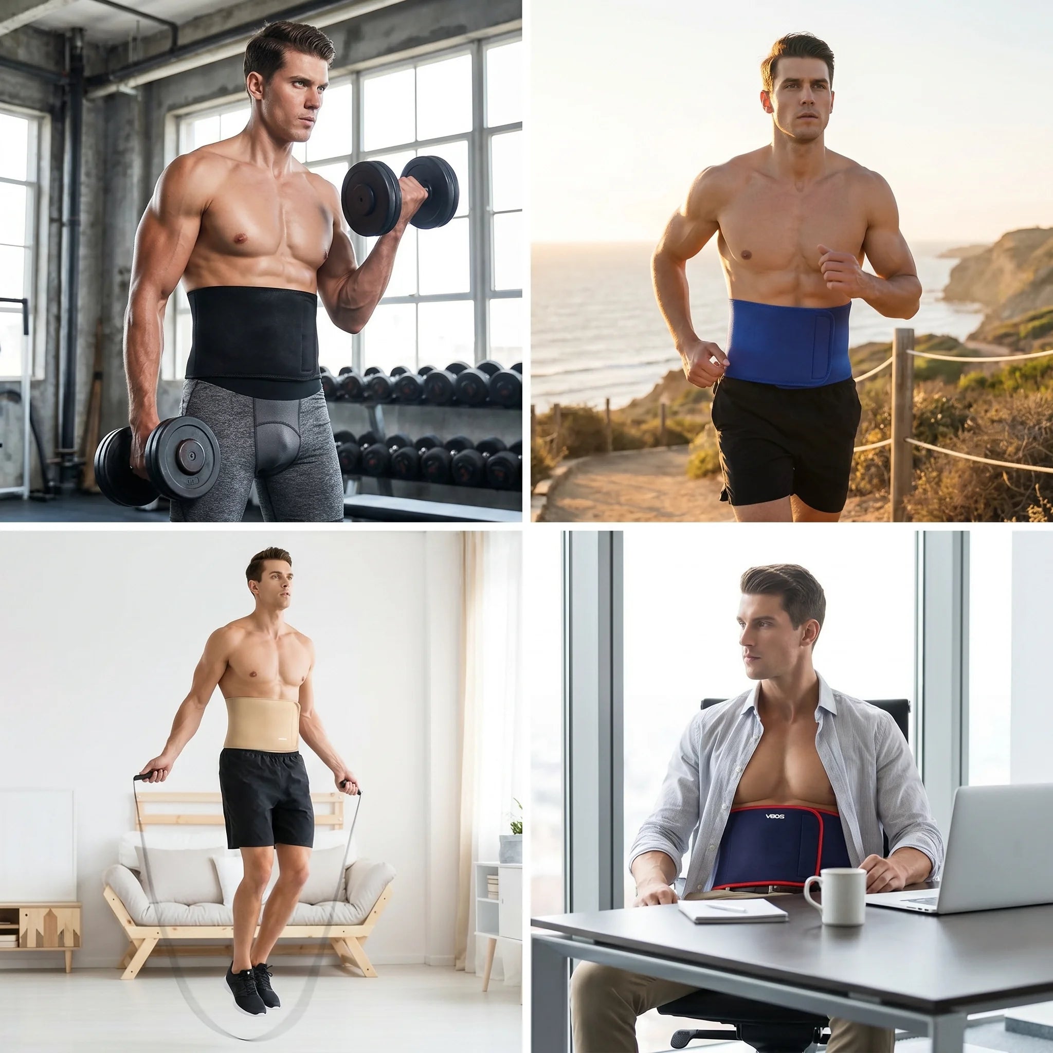 VBOSI Back Support Lumbar Belt Adjustable Waist Brace Men Women Sciatica Relief Lower Back Pain Support for Office Working