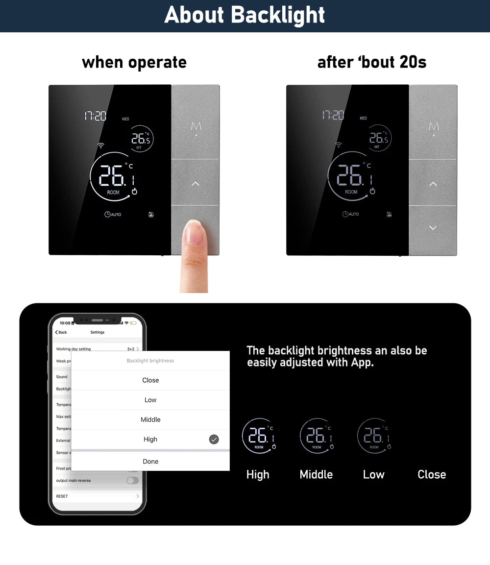Tuya Wifi Thermostat Smart Home Thermoregulator for Warm Floor Electric Heating Gas Boiler Heating With Google Home/Alexa/Alice