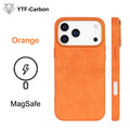 Alcantara Magnetic iPhone 17 Case: Slim Fit & Shock-Absorbing Cover Orange CN Tidesmit