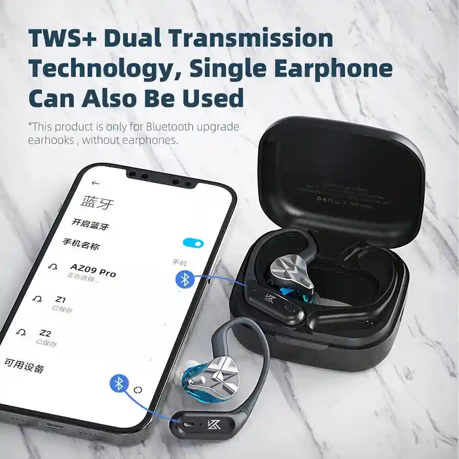 Wireless Bluetooth Earphone Adapter for KZ C Pin | Tidesmit AZ09 Pro Tidesmit