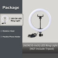 LED Ring Light with Tripod Stand - Professional Content Creation Lighting 10in Ring No Tripod Tidesmit