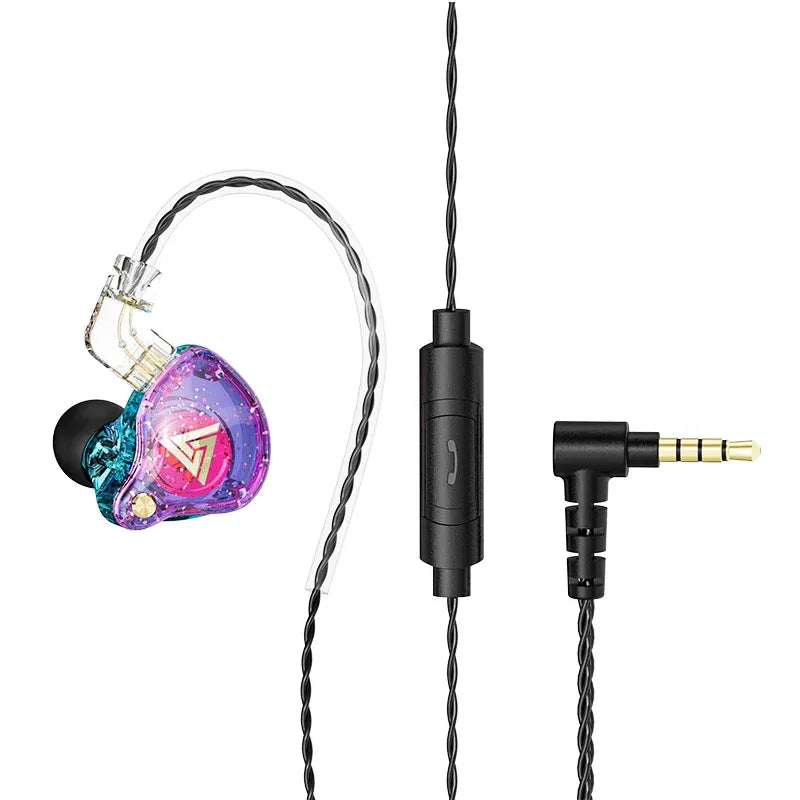Dual Driver Wired Gaming Earphones HiFi Stereo Audio | Tidesmit Purple Tidesmit