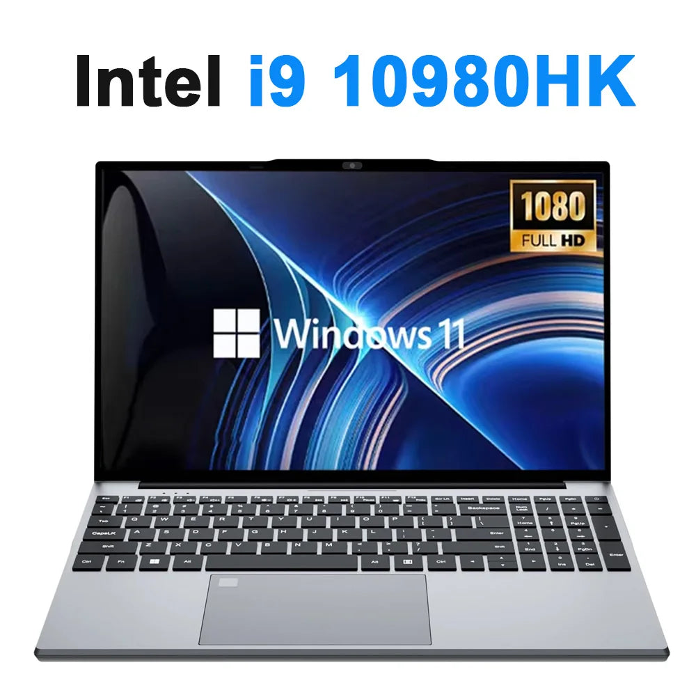 Hot Sale 15.6" Laptop Computer PC intel i9 10980HK/9900U Laptops 16GB RAM 1TB SSD Windows 11 Pro 4K HD Portable Laptop Notebook