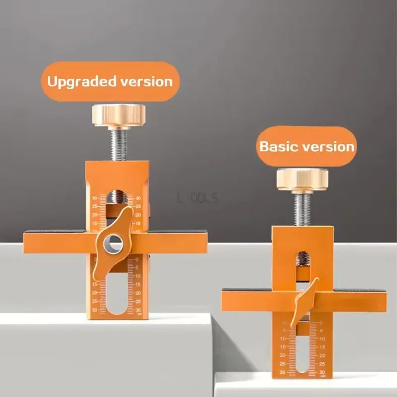 2 in 1 Aluminum Alloy Cabinet Door Installation Positioner 6/8/10mm Rebounder Punched Mounting Jig Cabinet Door Panel