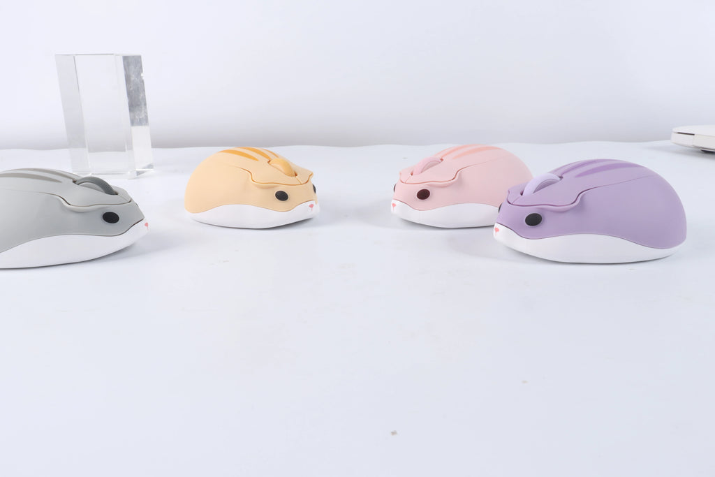 Mini Wireless Mouse 3D Cute Hamster 2.4G Bluetooth Dual Mode Connectivity Long Battery Life Mute USB Optical Mouse For Laptop PC