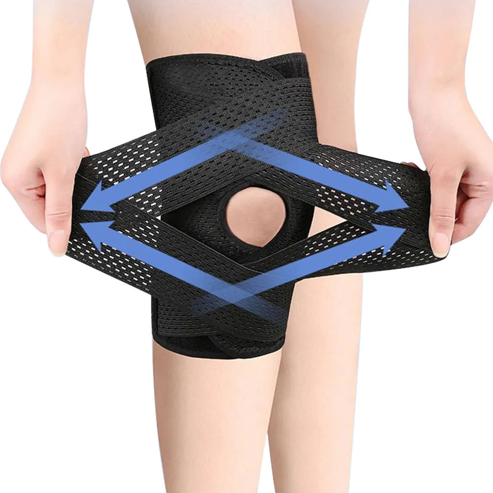 1PC Compression Knee Brace Support, Knee Wrap with Side Stabilizers for Knee Pain, Running, Meniscus Tear, ACL, Arthritis Relief