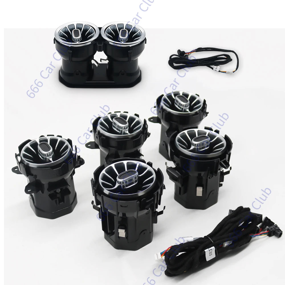 Mercedes Benz Ambient Lighting Kit 64 Color RGB LED Interior Air Front Rear Vent CN Tidesmit