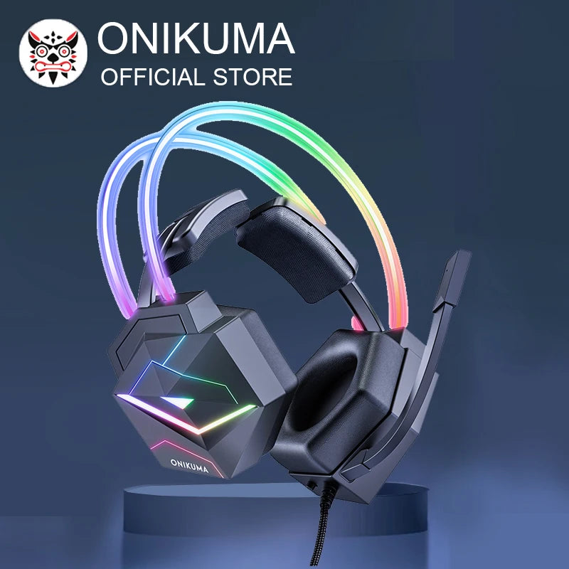 Tidesmit Gaming Headset with Surround Sound & Mic, Over-Ear Wired Black Tidesmit