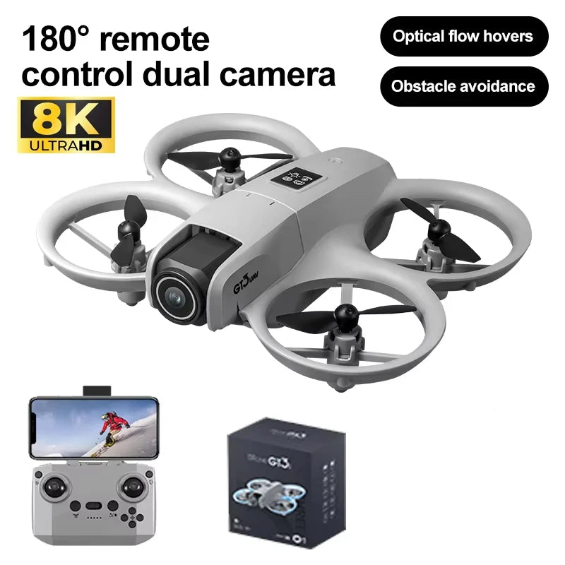 Foldable GPS Drone with 8K Dual Camera and Obstacle Avoidance | Tidesmit GT3-8K-Grey-1B Tidesmit