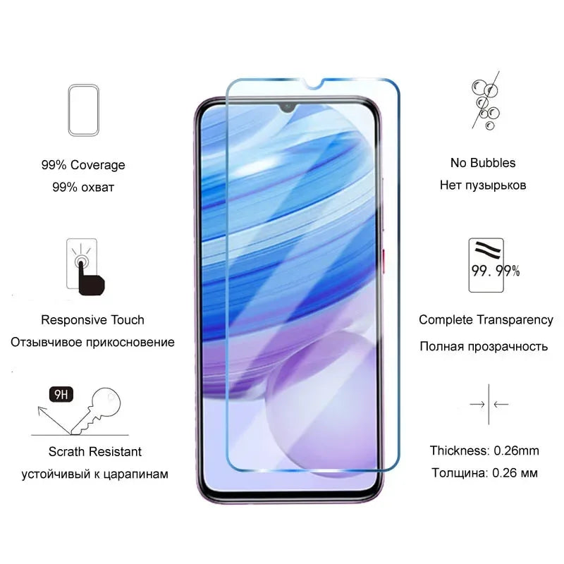 Redmi Tempered Glass Screen Protector 2-Pack - Case-Friendly HD Film Tidesmit
