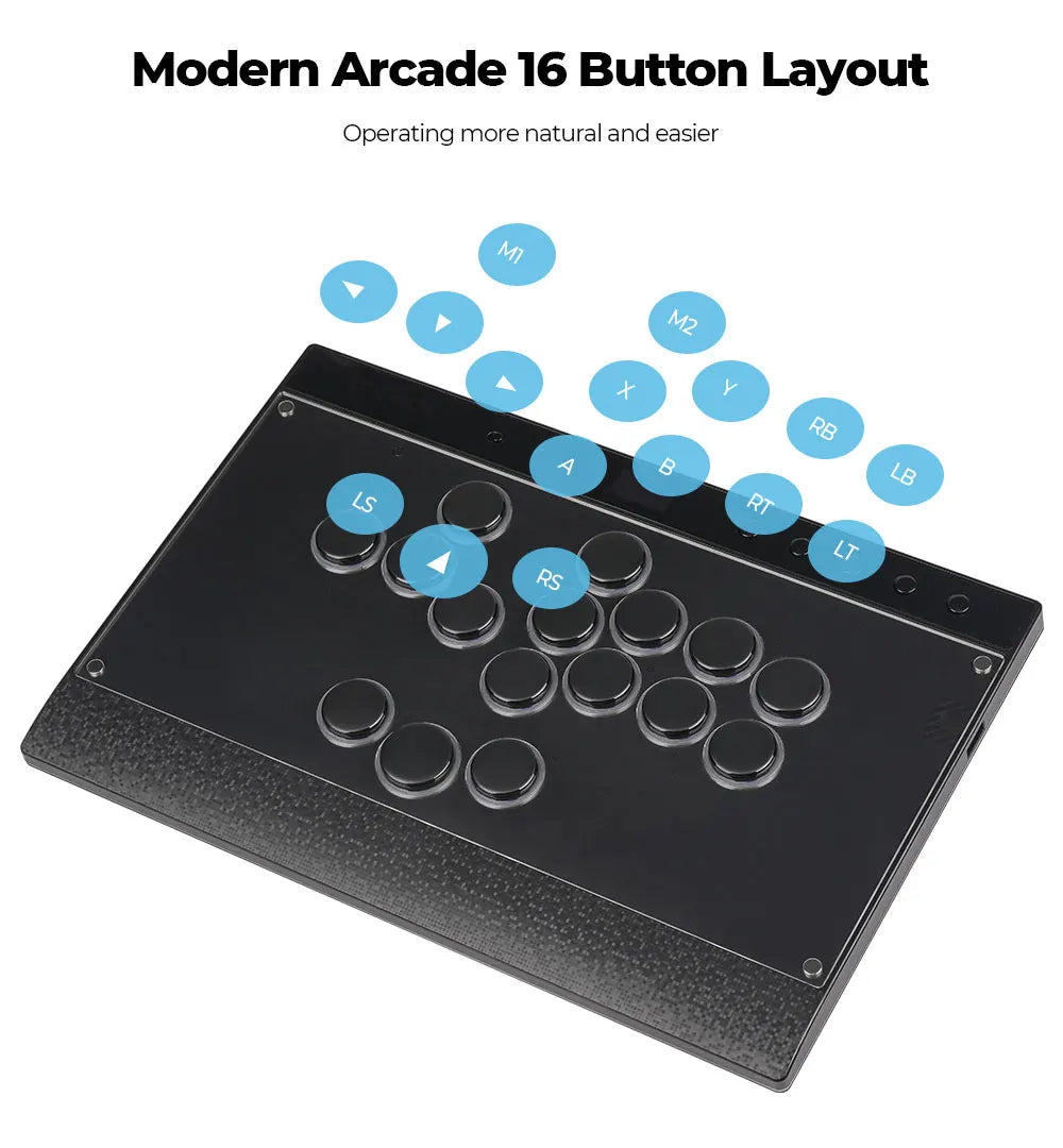 Haute42 C16 Magnetic Leverless Hitbox Controller Stickless Arcade Controller Keyboard For PC/ PS5/PS4 Hitbox Fighting Stick