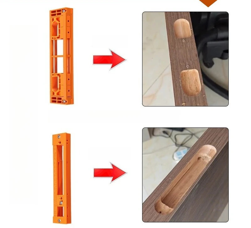 Adjustable Hinge Routing Jig Invisible Door Hinge Mortising Template Precision Woodworking Locator for Door Hinge Installation