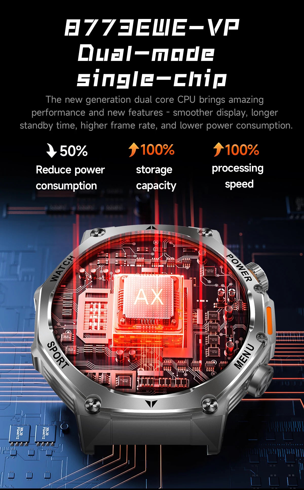 YLL-AK82 Outdoor Sport for Smart Watch Fitness Tracker Sleep Tracker IP67 Waterproof AMOLED Screen Heart Rate Monitor