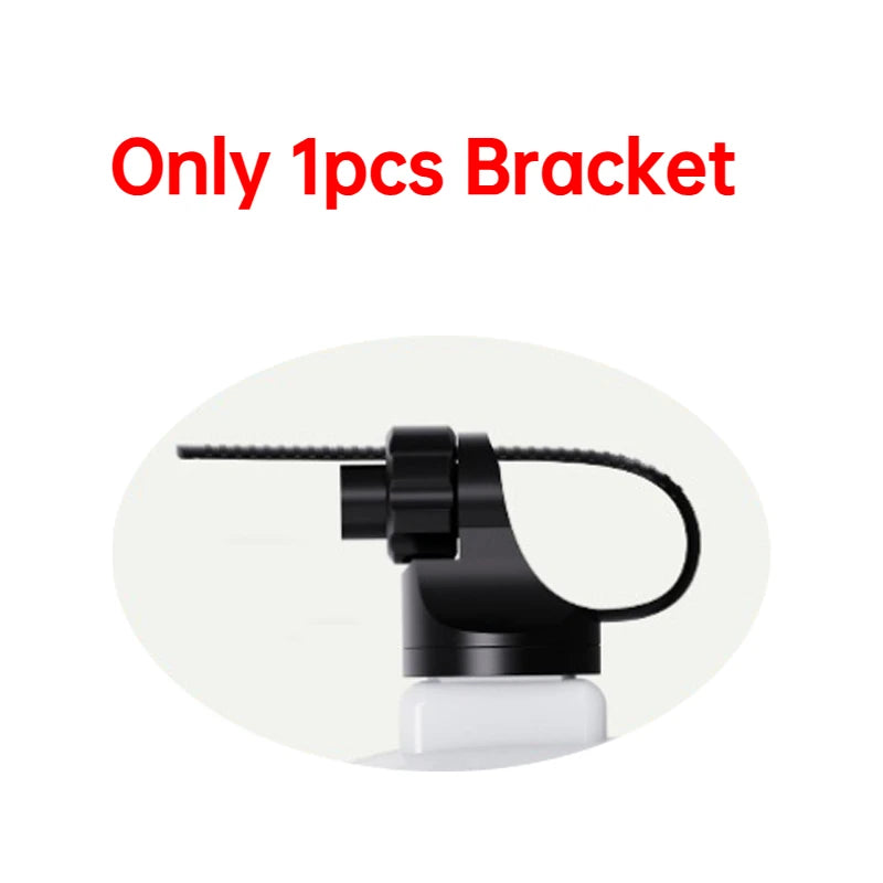Black mounting bracket for white noise machine sleep aid, featuring adjustable tension knob, single piece accessory.