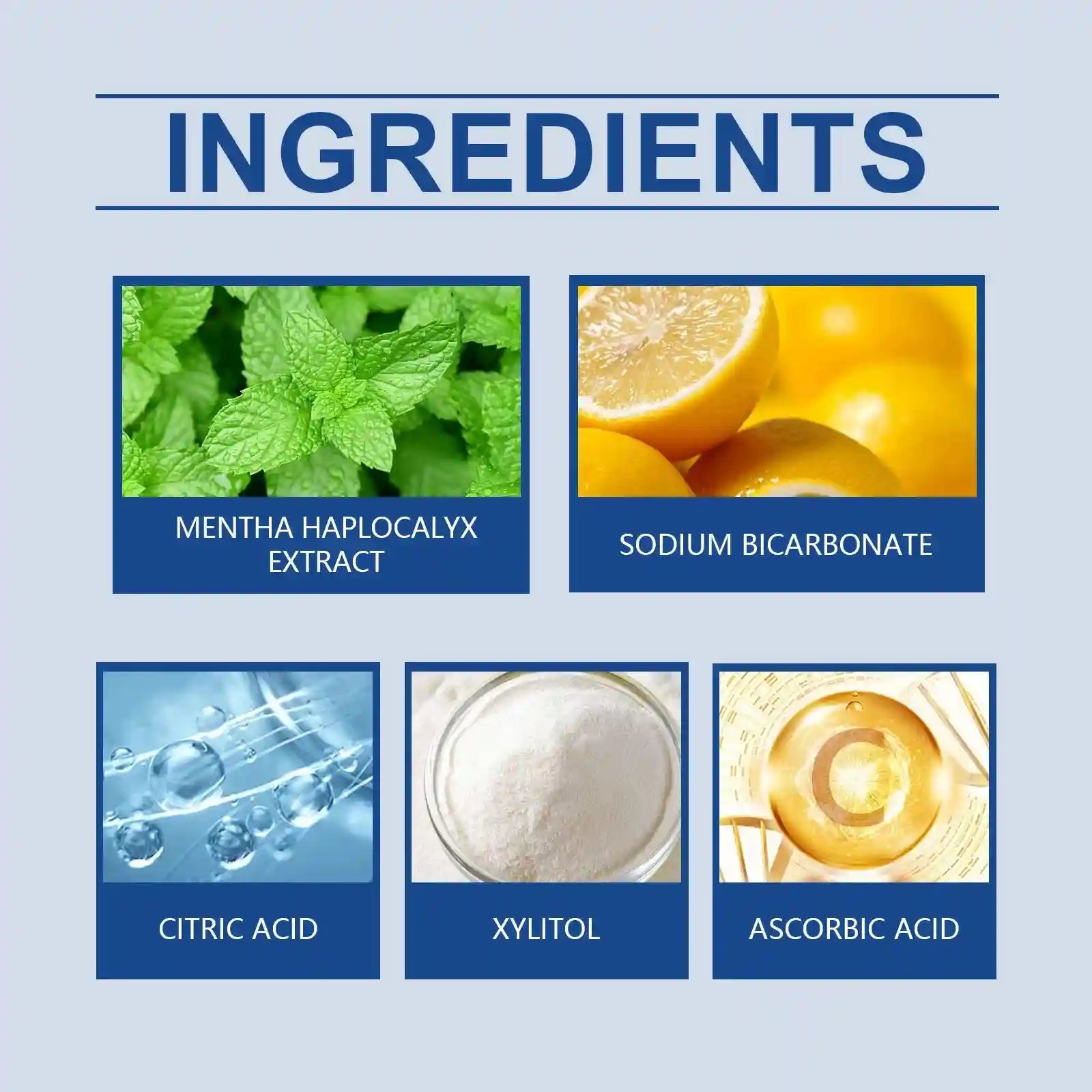 Tidesmit mint xylitol teeth restoration powder for stain removal and fresh breath oral cleaning