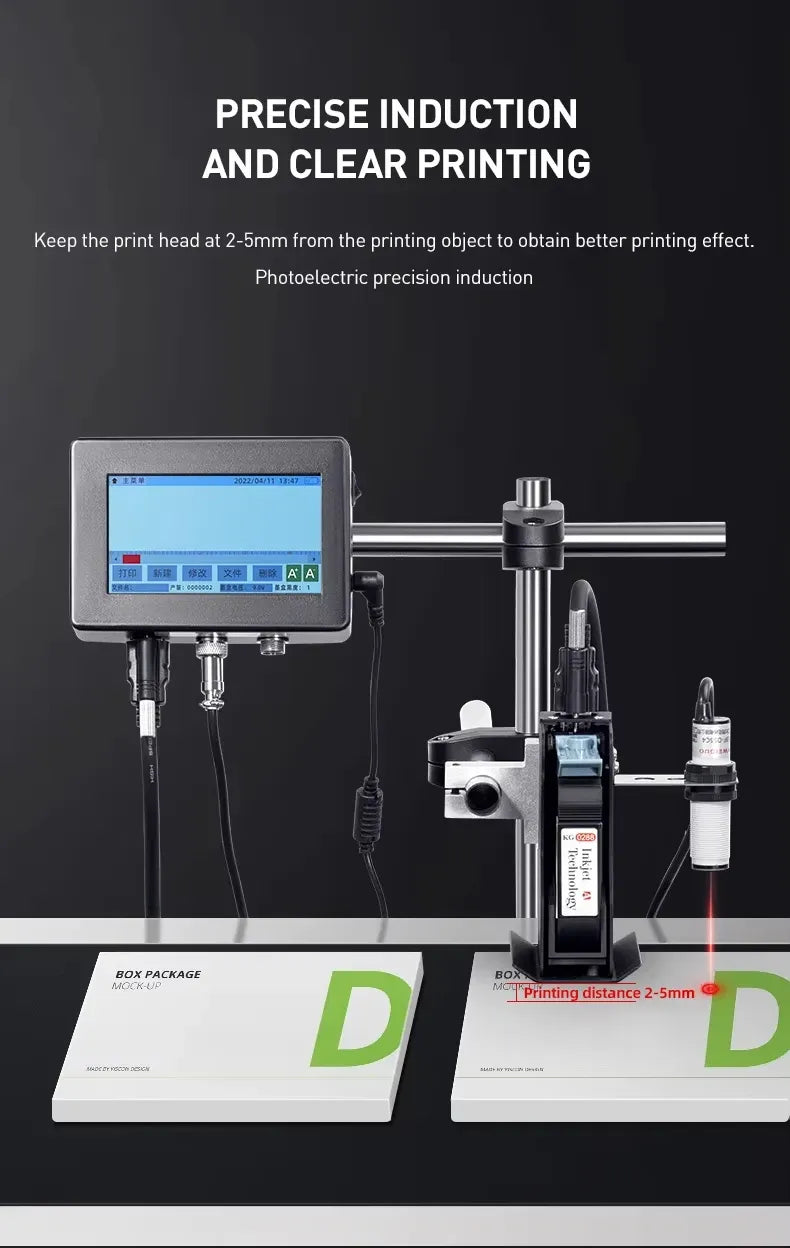 Hot Selling Electric Inkjet Date & Batch Coding Machine With Barcode For Pill Bottles Plastic Packaging Cartons