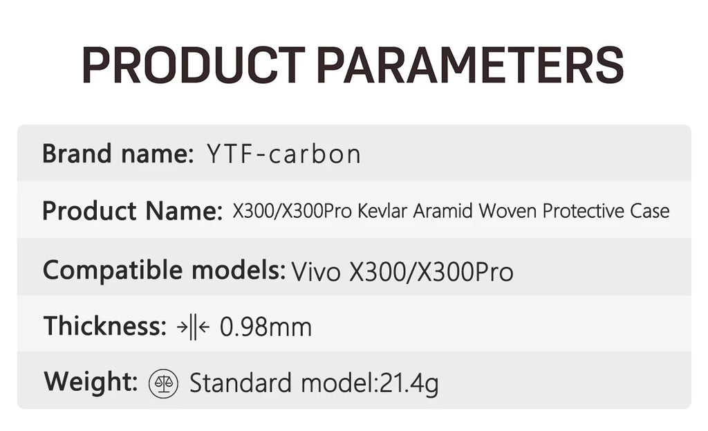 Vivo X300 Carbon Fiber Case | Slim Shock-Absorbing Cover Tidesmit