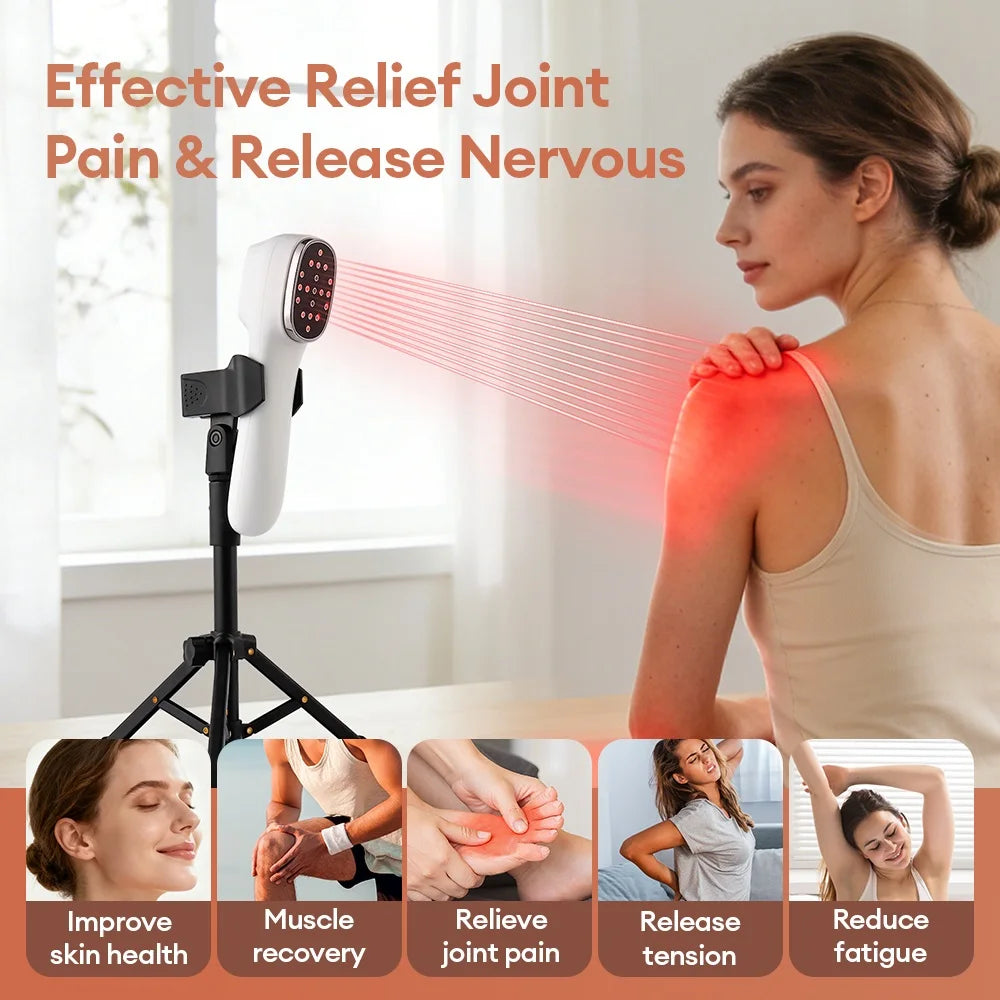 650nm+808nm Portable Face Body Red Light Infrared Beauty Device Skin Rejuvenation Muscle Joint Body Fatigue Relief Health Care