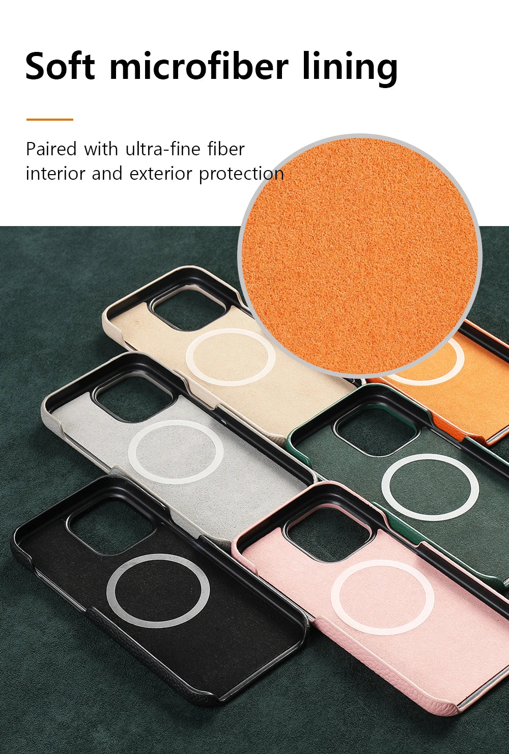 iPhone 16 Pro Max Genuine Leather Case | Slim Shock-Absorbing Cover Tidesmit