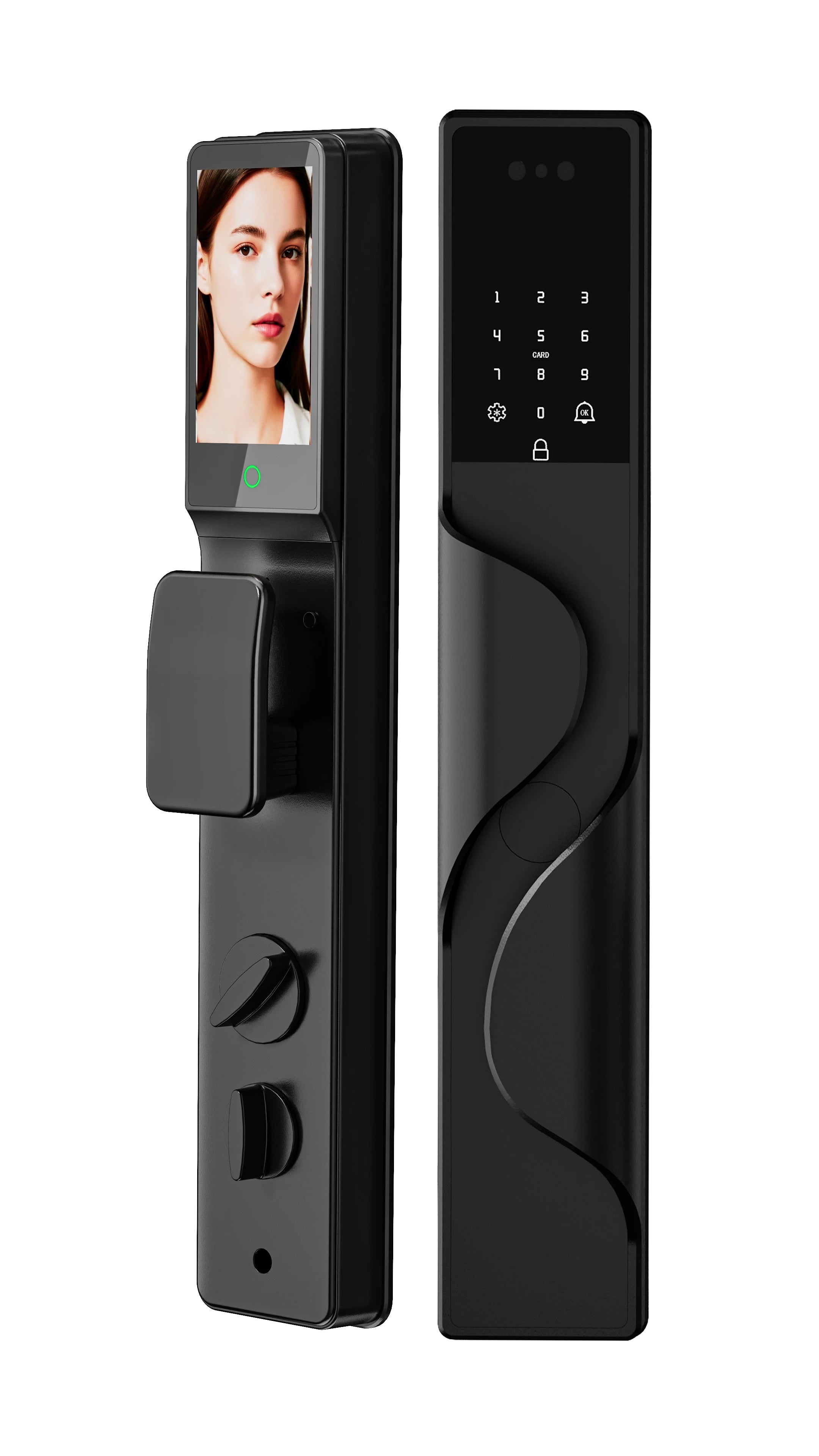 Tuya App Security Lock, Waterproof Smart Door Locks with 3D Face & Palm Recognition Camera Video, Smart Lock Suitable for Israel