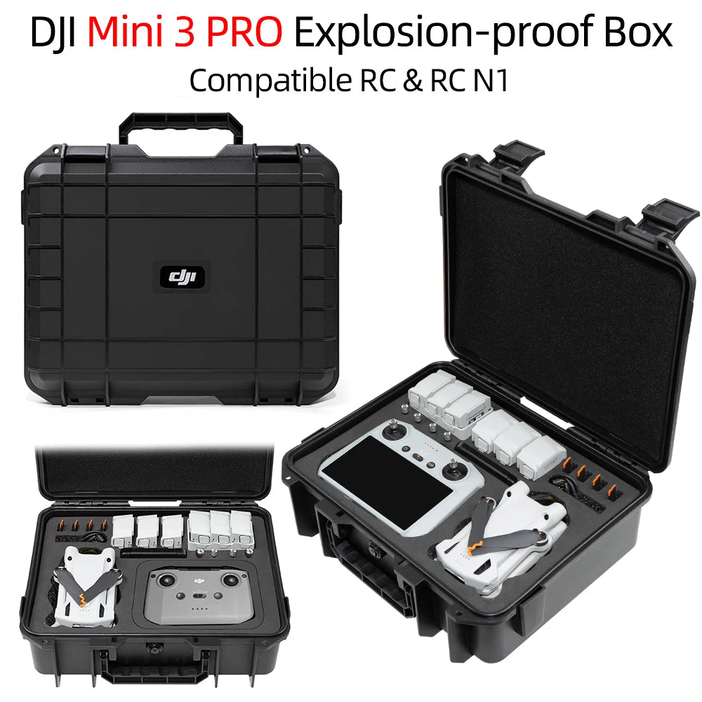 DJI Mini 3 Pro Hard Case - Waterproof Protective Storage Box Tidesmit