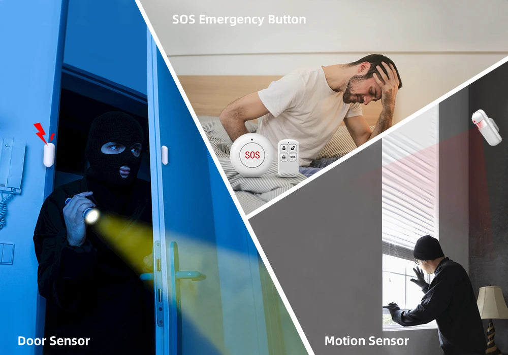WiFi GSM Smart Home Alarm Security Kit - Tuya App Controlled System Tidesmit