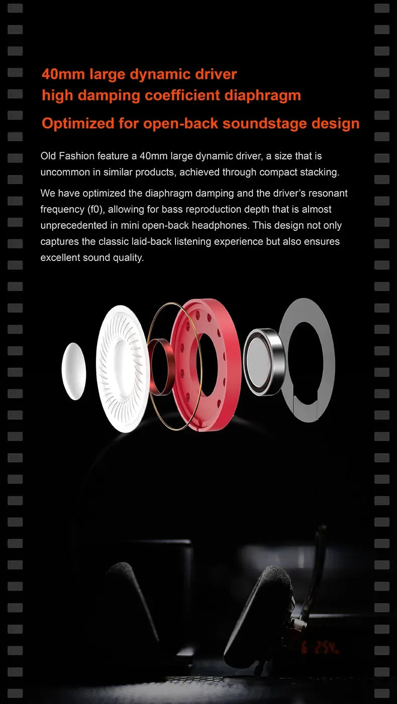 Moondrop 40mm Dynamic Driver On-Ear Headphones by Tidesmit Tidesmit
