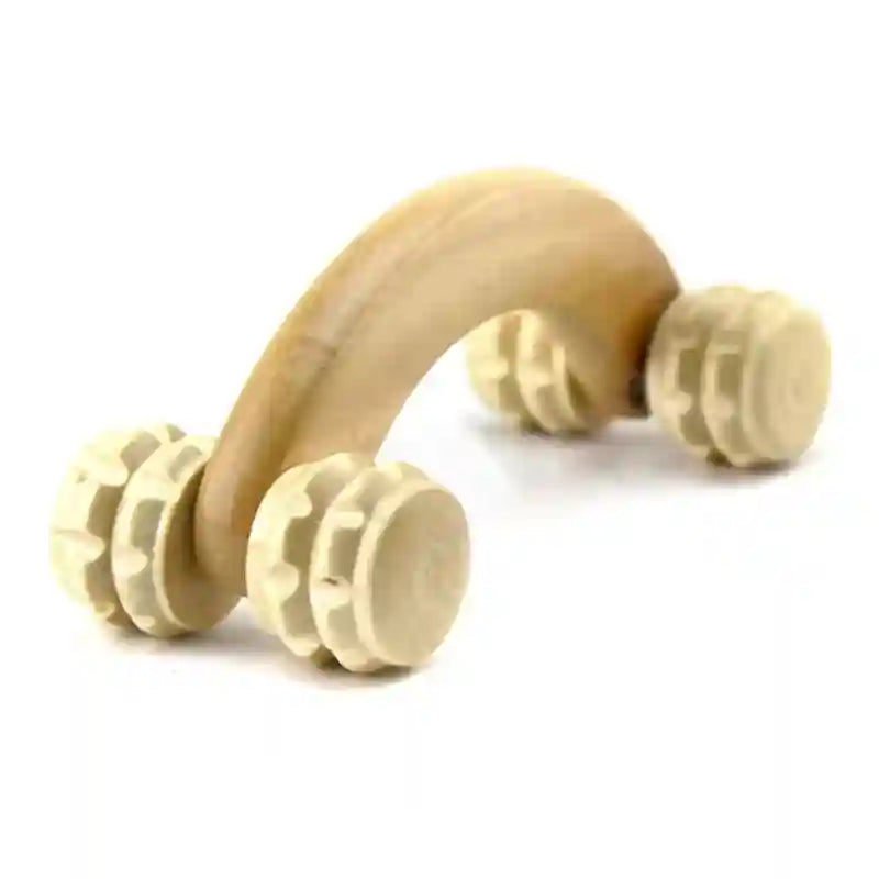 Wooden Massage Roller for Deep Tissue Muscle Relief - Log Color Massage Roller Tidesmit