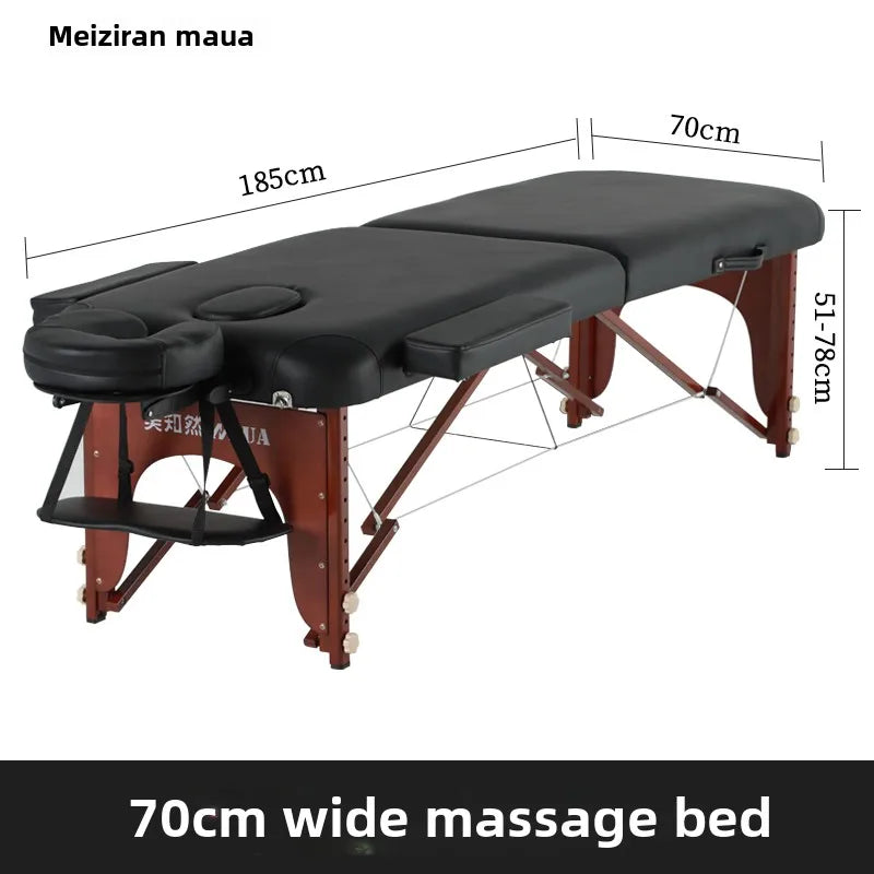 Portable Massage Table Foldable Bed for Professional Muscle Relief Massage Chairs 70cm black Tidesmit