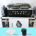 Dual ionic detox foot spa machine with control unit, far infrared belt, arrays, carry case, and 80 basin liners.