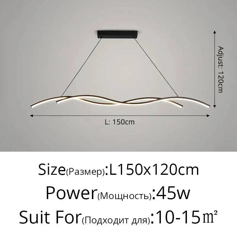 Black White Led Restaurant Pendant Lights Modern Minimalist Hotel Bar Restaurant Chandelier Home Indoor Decoration Lighting Lamp