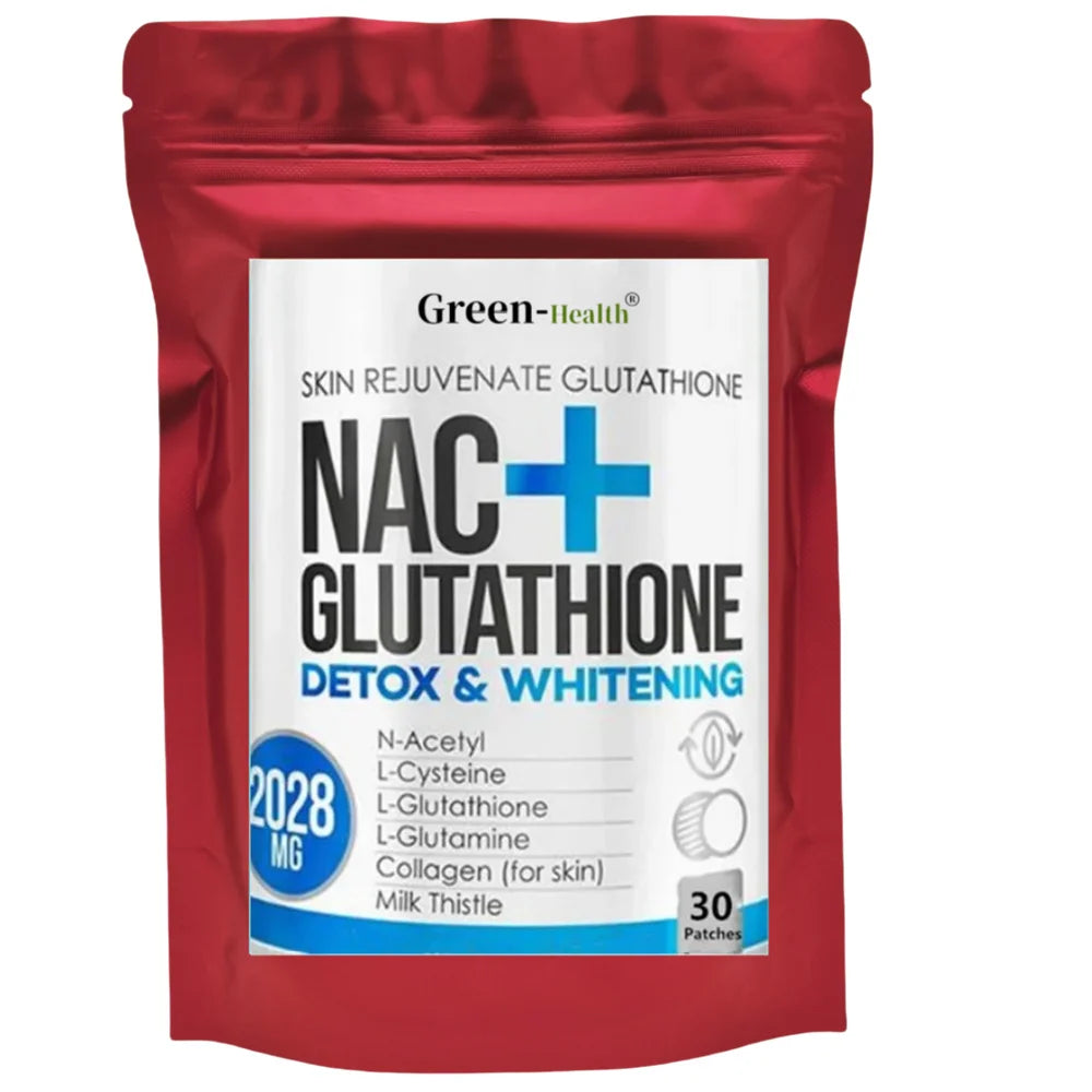 Tidesmit 30-patch NAC L-Glutathione supplement with Milk Thistle and Vitamin C for immune support and skin whitening.