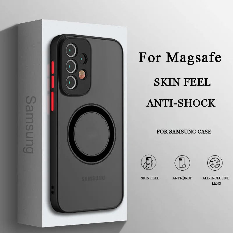 Magnetic MagSafe Case for Samsung Galaxy S24 Ultra - Military-Grade Protection black Tidesmit
